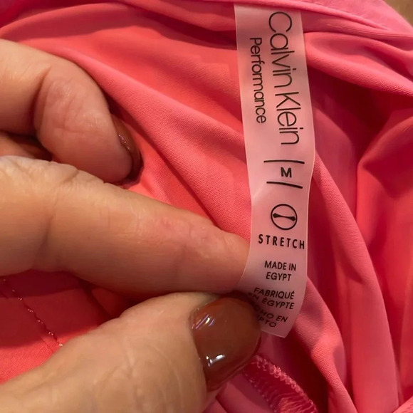 Calvin Klein Performance Dress Under shorts Pink Racerback Stretchy Size M NWOT - Picture 12 of 13